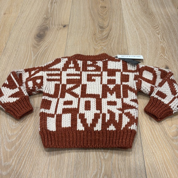 NWT Misha & Puff Kids Alphabet Intarsia Sweater in Henna Sz 4/5y - Picture 6 of 6